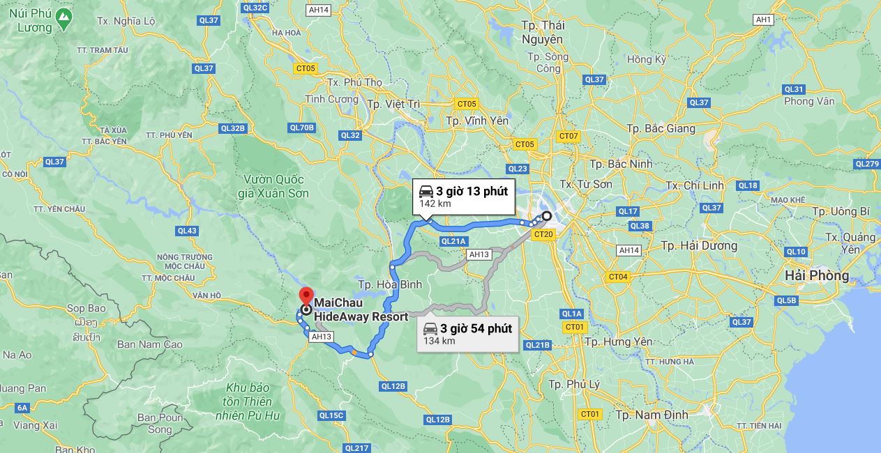 Directions to Mai Chau Hideaway Lake Resort: Fastest & easiest way from Hanoi