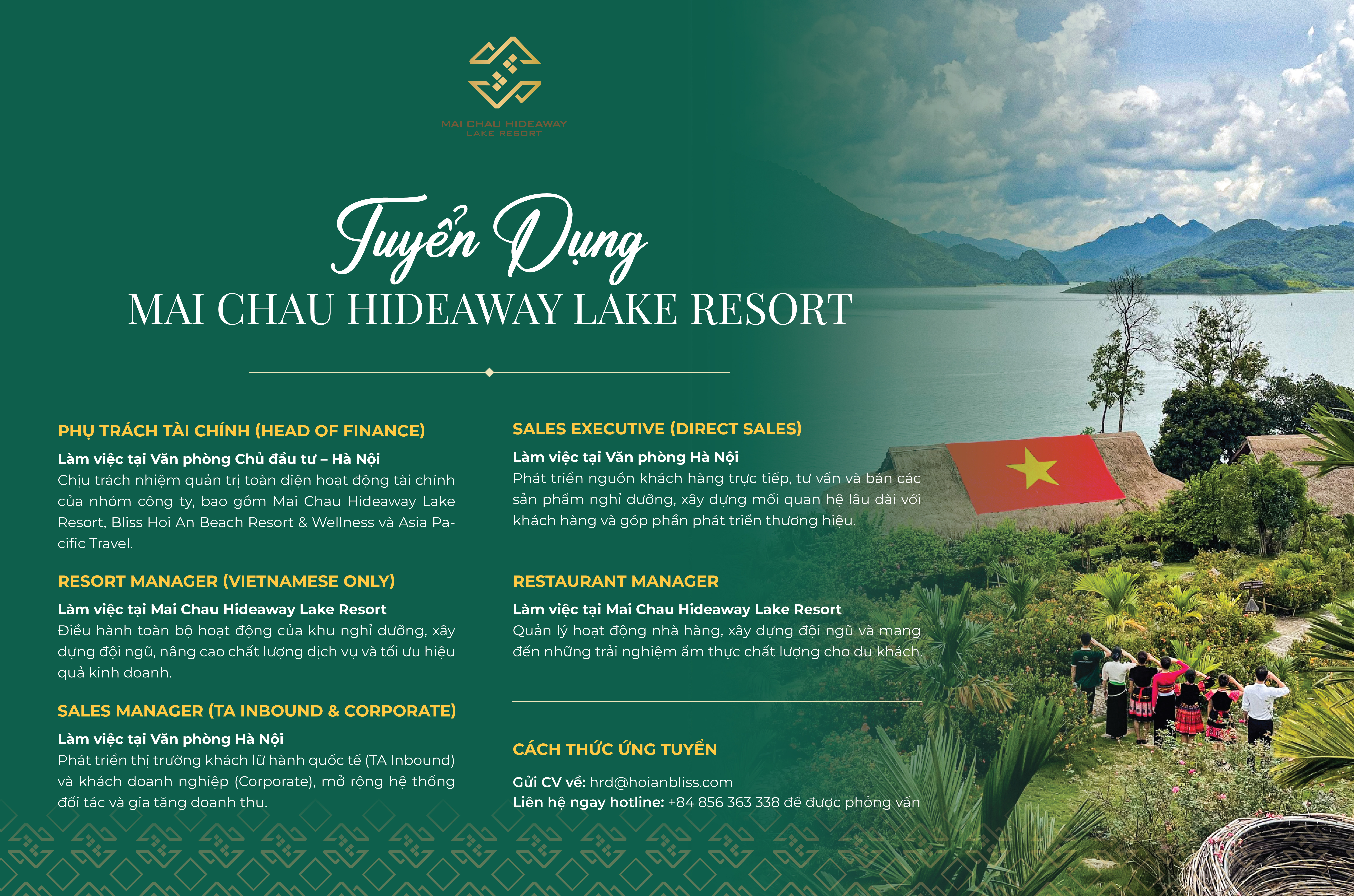 Mai Chau Hideaway Lake Resort Tuyển Dụng