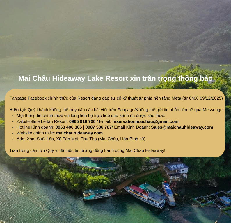 Mai Chau Hideaway Lake Resort