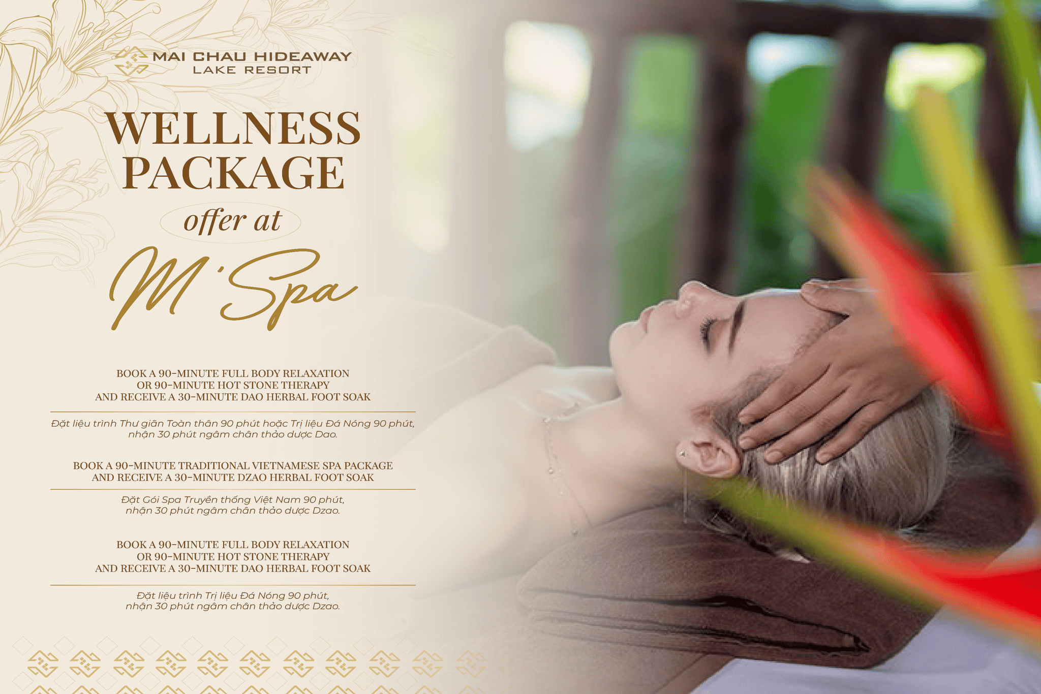 COMPLETE TRANQUILITY AMID THE MOUNTAINS - WELLNESS PACKAGE OFFER AT M’SPA