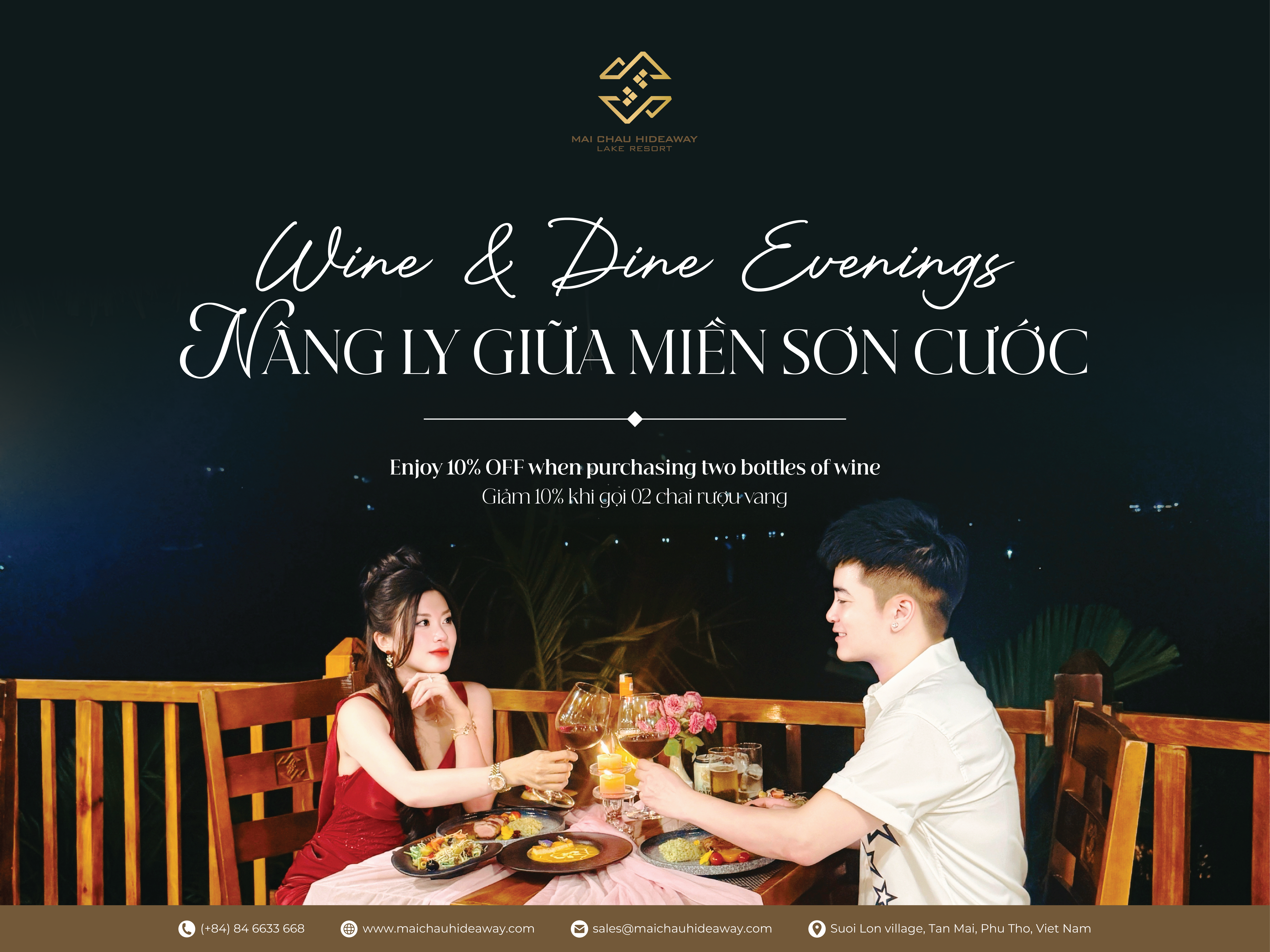 WINE & DINE EVENINGS NÂNG LY GIỮA MIỀN SƠN CƯỚC