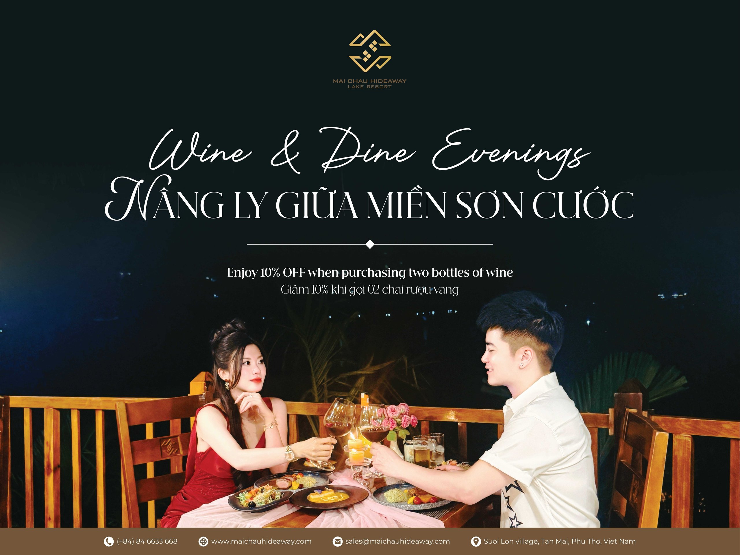 WINE & DINE EVENINGS NÂNG LY GIỮA MIỀN SƠN CƯỚC