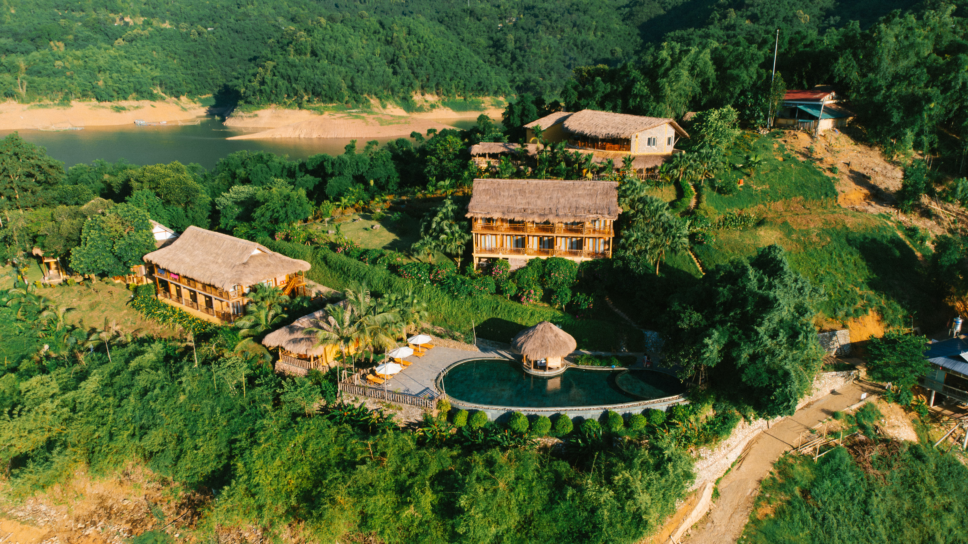 Unwind at Mai Chau Hideaway Lake Resort after a day of trekking in Pu Luong Unwind at Mai Chau Hideaway Lake Resort after a day of trekking in Pu Luong