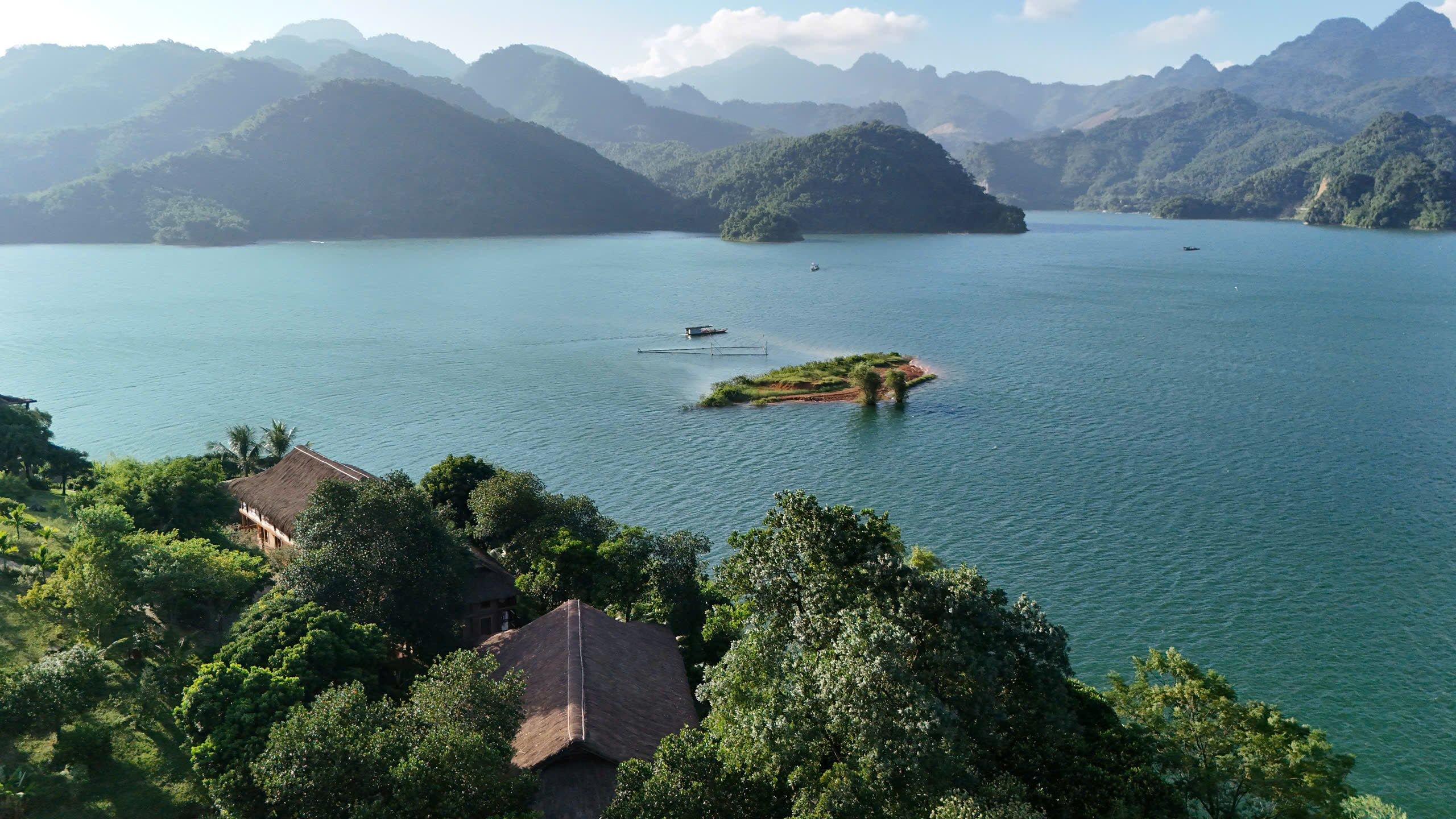 Hoa Binh Lake at sunset near Mai Chau Hideaway Lake Resort Hoa Binh Lake at sunset near Mai Chau Hideaway Lake Resort