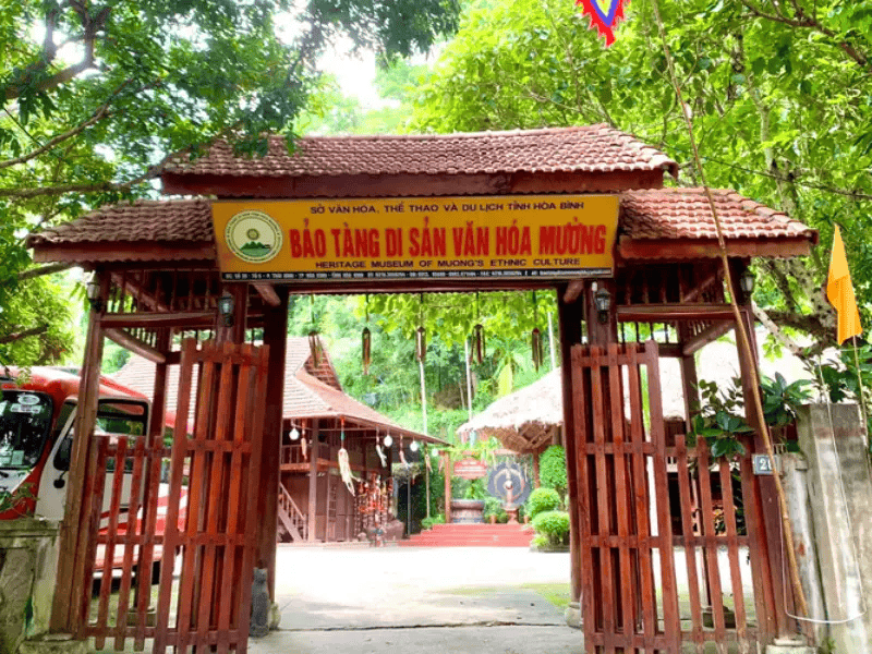 The Muong Cultural Space Museum near Hoa Binh City displays traditional gongs and cultural artifacts