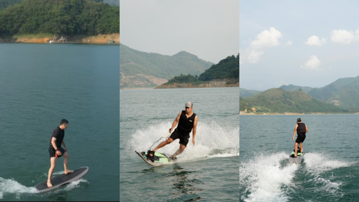 Jetboard is legal but confined to licensed, buoy-marked zones on the lake (Source: Collected)