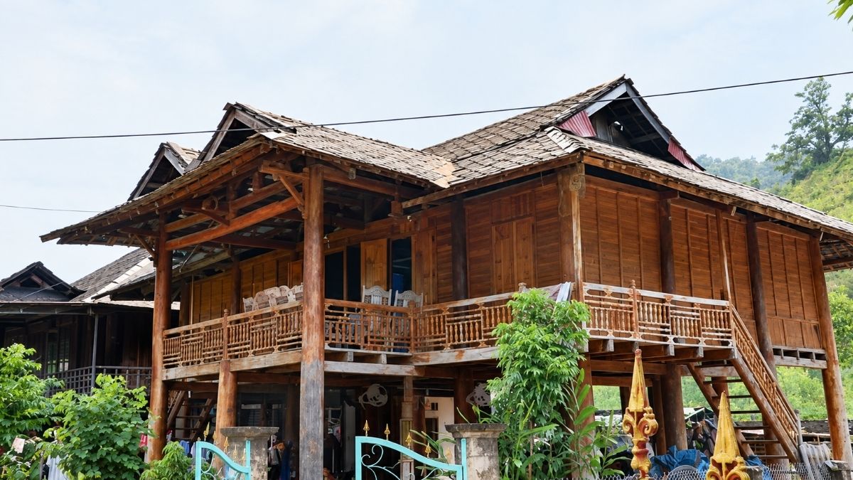 Stilt house of the White Thai people (Source: Tin Tuc Newspaper) Stilt house of the White Thai people (Source: Tin Tuc Newspaper)