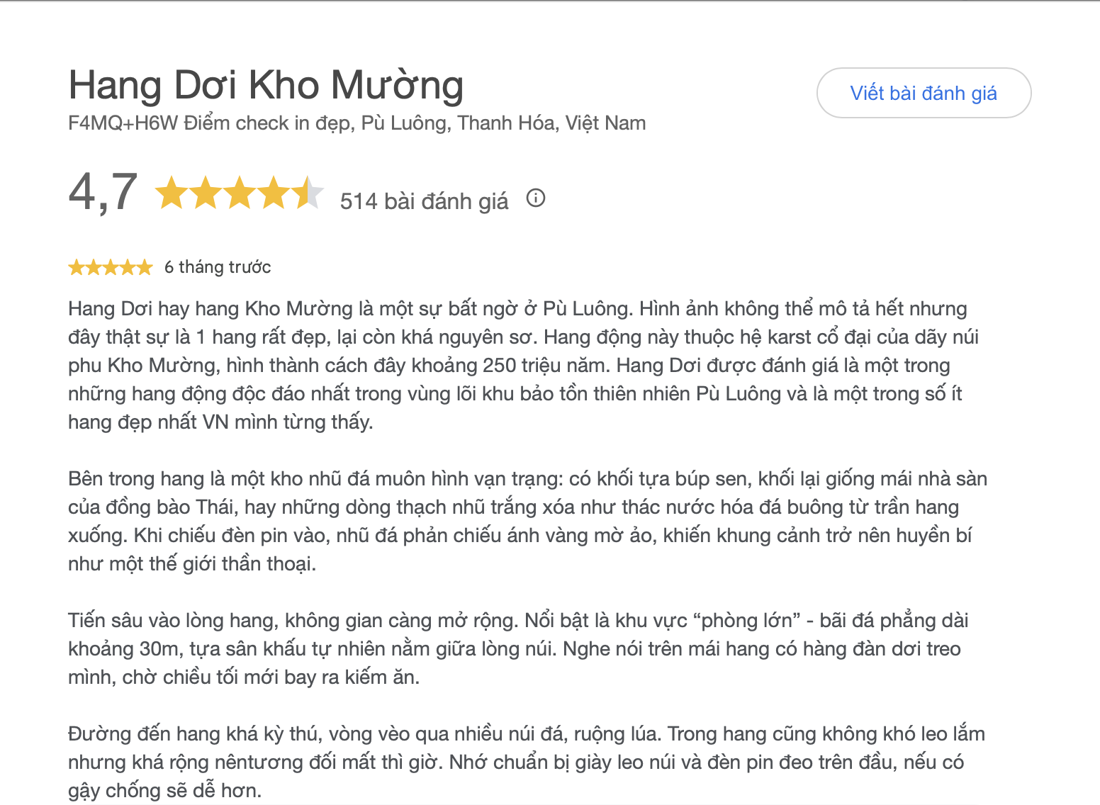 Cảm nhận của du khách khi được đặt chân vào Hang Dơi