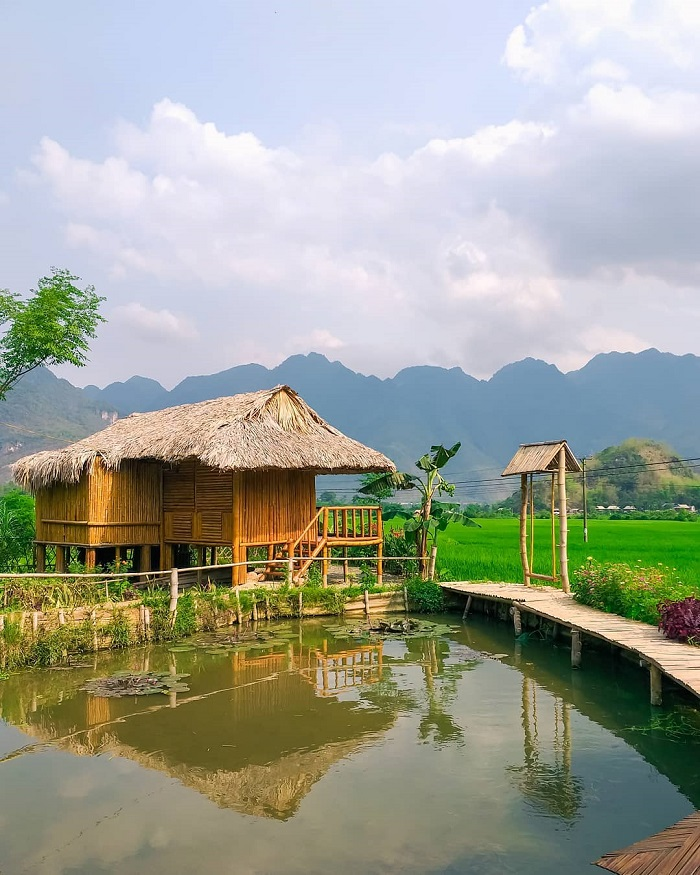 Bản Nhót mang kiến trúc đặc trưng của người Thái Bản Nhót mang kiến trúc đặc trưng của người Thái