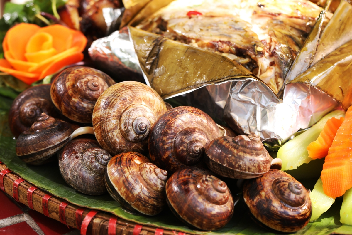 Ốc núi - món ăn ngon quên lối về khi đến Mai Châu Ốc núi - món ăn ngon quên lối về khi đến Mai Châu