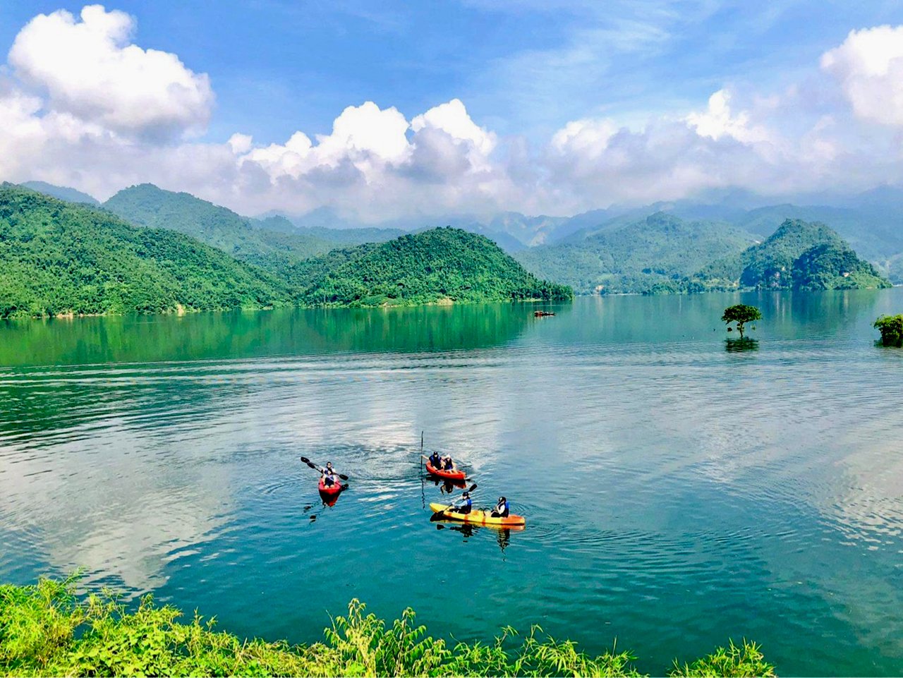 Kayaking on the lake
