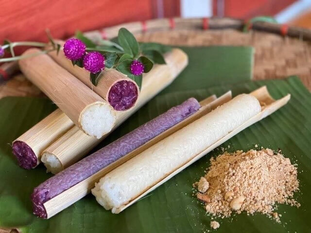 Cơm lam - món ăn truyền thống của người Mai Châu Cơm lam - món ăn truyền thống của người Mai Châu