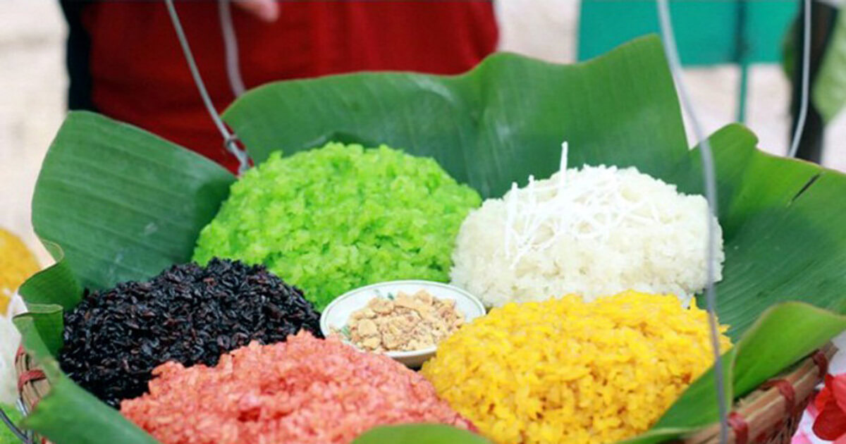 Xôi nếp nương tại Bản Nhót Xôi nếp nương tại Bản Nhót